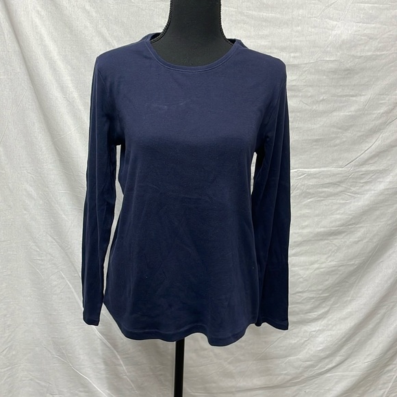 Croft & Barrow classic long-sleeve tee in Navy, Size PL, 100% cotton - Picture 1 of 4